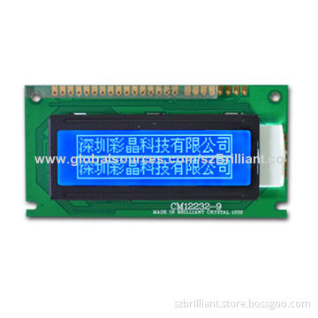 Graphics LCD Module, Measures 84.0 x 44.0 x 13.0mm, with 122 x 32 Dots Matrix, Blue, White Modes